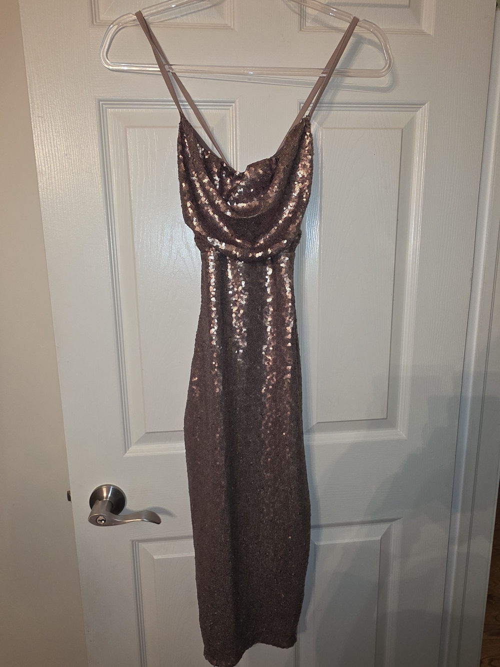 Nookie Bronze Sequin Bodycon Cocktail Dress